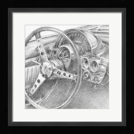 Framed Behind the Wheel II Print
