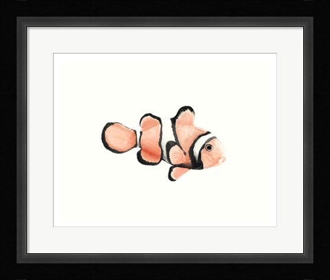 Framed Watercolor Tropical Fish IV Print