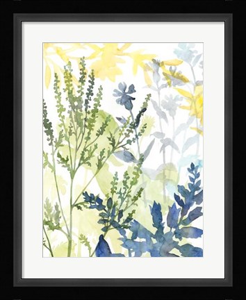 Framed Layered Blooms I Print