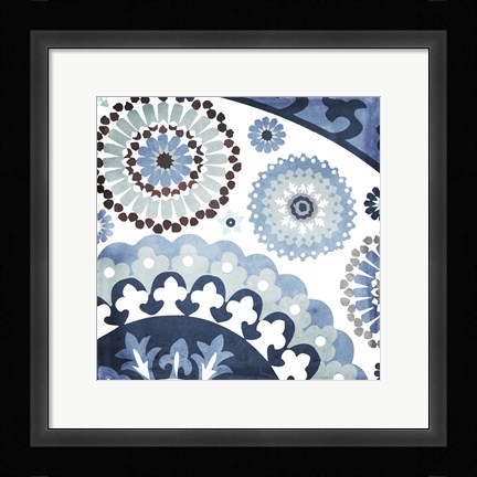 Framed Moroccan Blues I Print