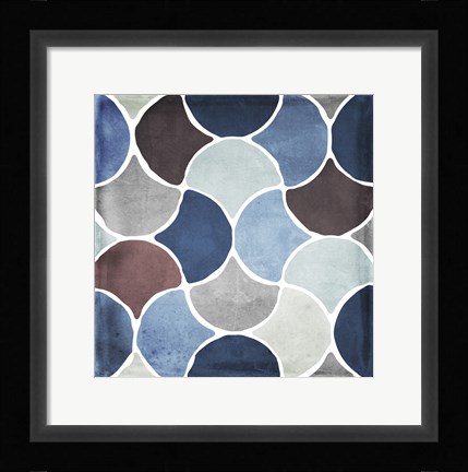 Framed Moroccan Blues II Print