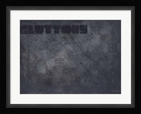 Framed Seven Deadly Sins - Gluttony Print