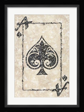 Framed Ace of Spades Print