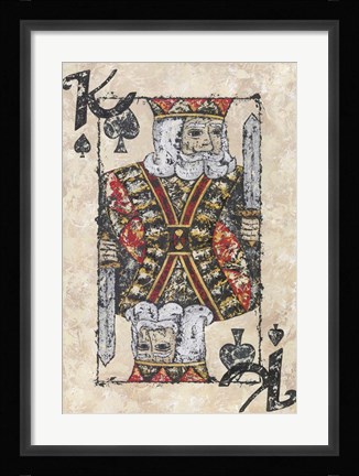 Framed King of Spades Print