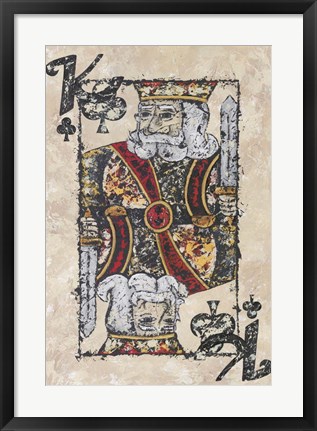 Framed King of Clubs Print
