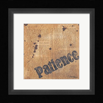 Framed Patience Print