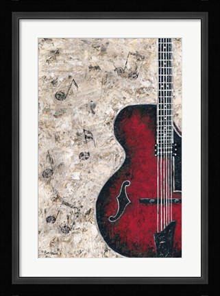 Framed Symphony in Guitar Print