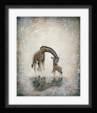 Framed My Love for You - Giraffes Print
