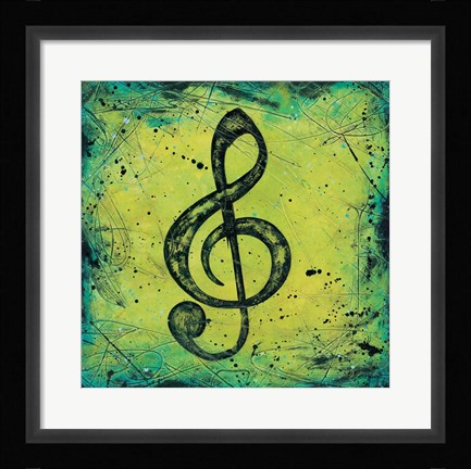 Framed Treble Cliff Print