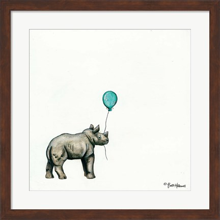 Framed Nursery Rhino Print