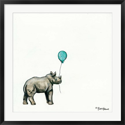 Framed Nursery Rhino Print
