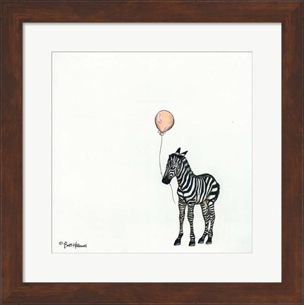 Framed Nursery Zebra Print