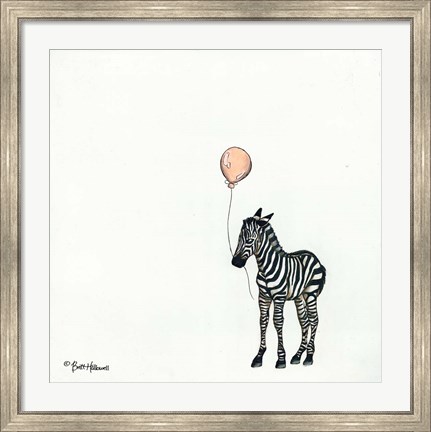 Framed Nursery Zebra Print
