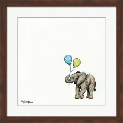 Framed Nursery Elephant Print