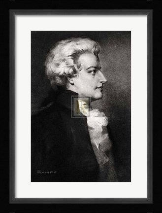 Framed Mozart (B) Print
