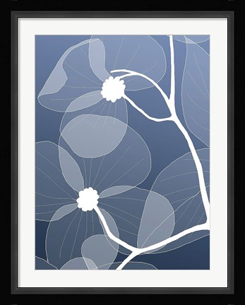 Framed Floral Silhouette 2 Print