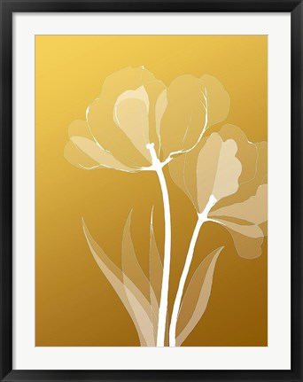 Framed Floral Silhouette 6 Print