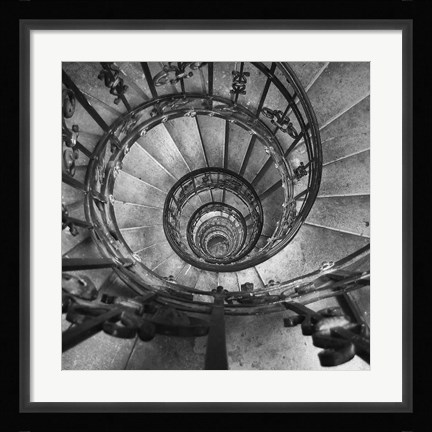 Framed Spiral Staircase No. 2 Print
