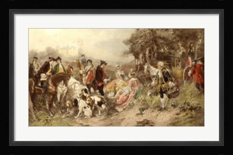 Framed Picnic Party of Madame Du Barry Print