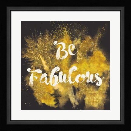 Framed Glitter and Gold I Print