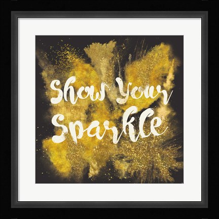 Framed Glitter and Gold II Print