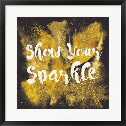 Framed Glitter and Gold II Print