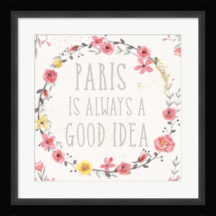 Framed Paris Blooms IV Print