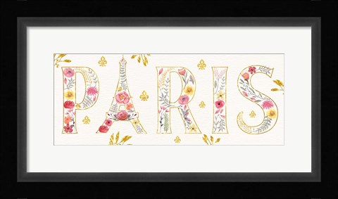 Framed Paris Blooms V Print