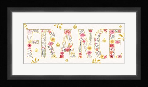 Framed Paris Blooms VI Print