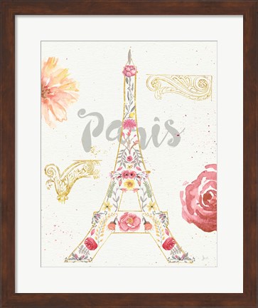 Framed Paris Blooms I Print