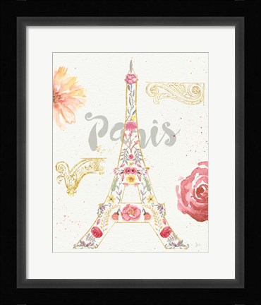 Framed Paris Blooms I Print