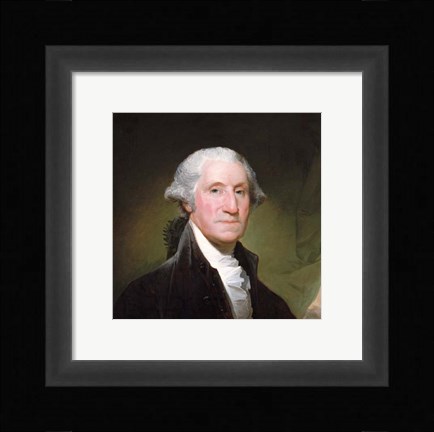 Framed George Washington, 1795 -Detail Print