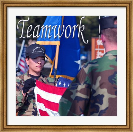 Framed Teamwork Affirmation Detail Print