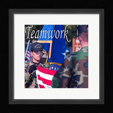 Framed Teamwork Affirmation Detail Print