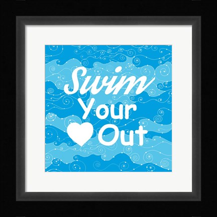 Framed Swim Your Heart Out - Sporty Print