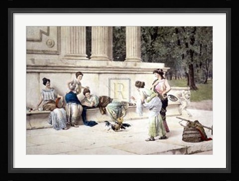 Framed Cockfight Print