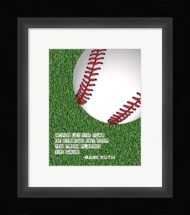 Framed Baseball Quote Print