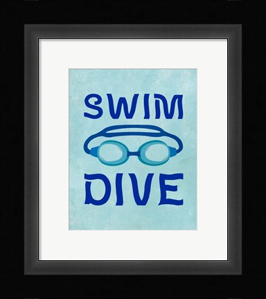 Framed Swim Dive 1 Print