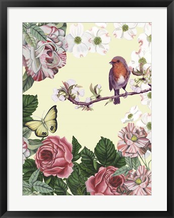 Framed Bird Garden II Print