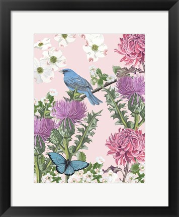 Framed Bird Garden IV Print