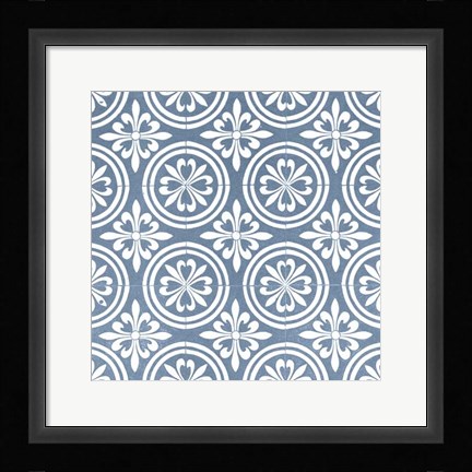 Framed Chambray Tile II Print