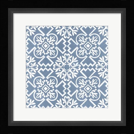 Framed Chambray Tile III Print