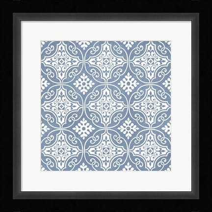 Framed Chambray Tile IV Print