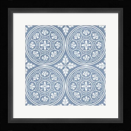 Framed Chambray Tile V Print