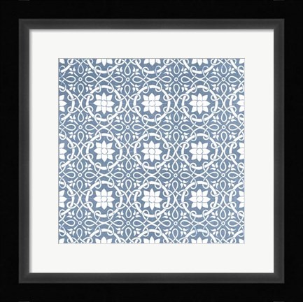 Framed Chambray Tile VII Print