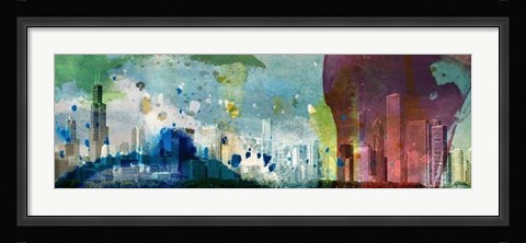 Framed Chicago Skyline Print