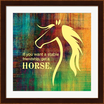 Framed Horse Quote 2 Print