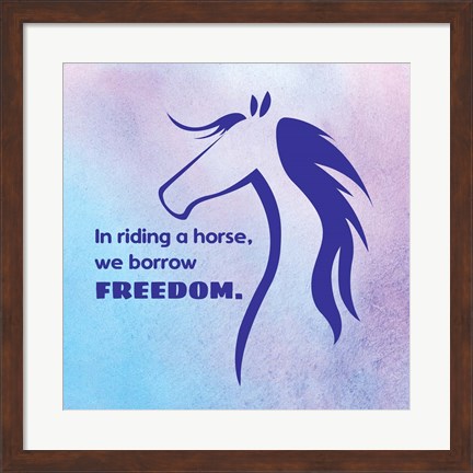 Framed Horse Quote 3 Print
