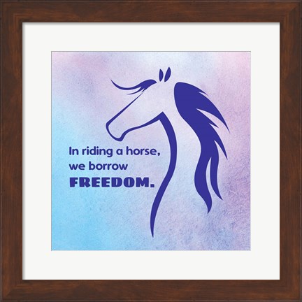 Framed Horse Quote 3 Print