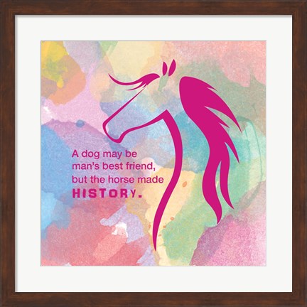 Framed Horse Quote 4 Print